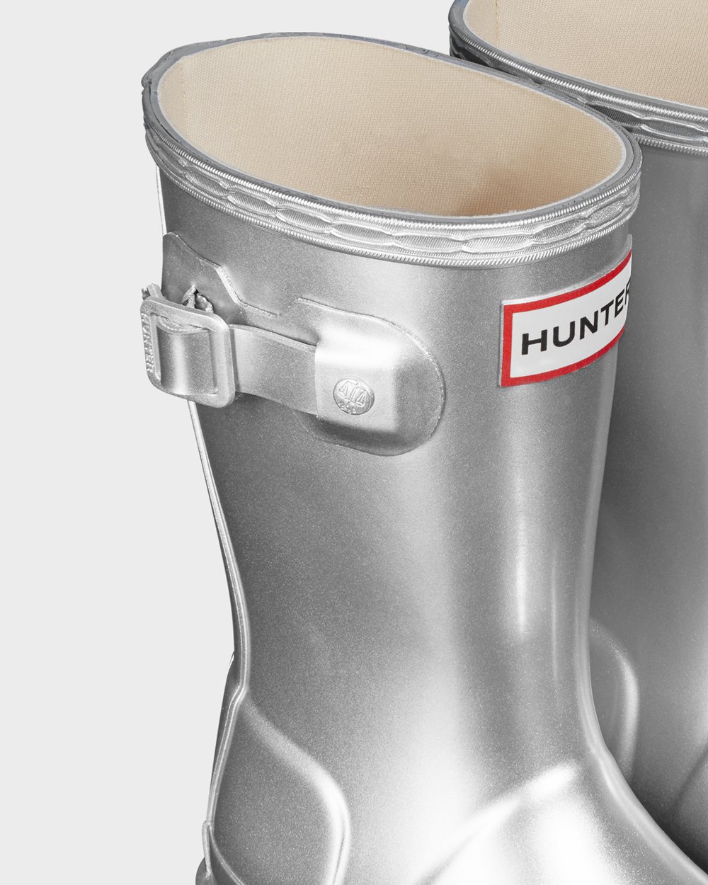 Botas de Lluvia Hunter Niños - Original Little Metallic - Plateados - UCAPDXN-96